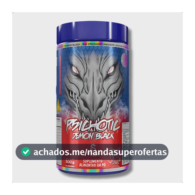 Suplemento em pó Demons Lab Pré treino Psichotic Demon Black sabor Fruit Punch x 300g