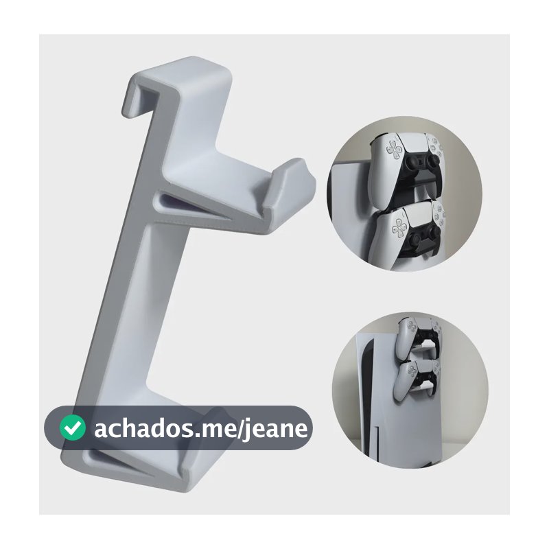 Suporte 2 Controles Ps5 Encaixe Lateral Branco E Preto Branco Branco2