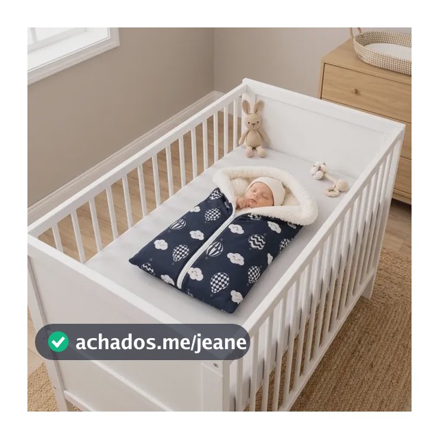 Saco De Dormir Casulo Sherpa Pra Bebe Com Ziper