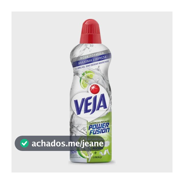 Veja Limpeza Pesada Power Fusion Limão Limpador de Pisos 950ml