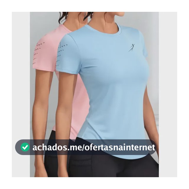 Kit 2 Camisetas Dry Fit Feminina Fitness Academia Treino