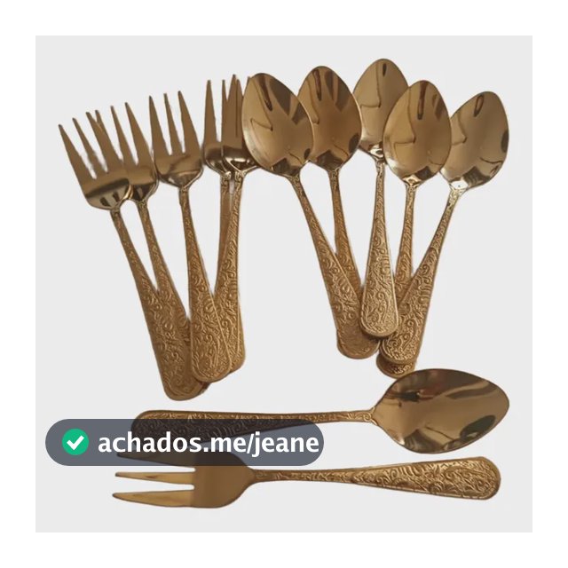 Kit 12 Talheres De Sobremesa 6 Colheres E 6 Garfos Luxo