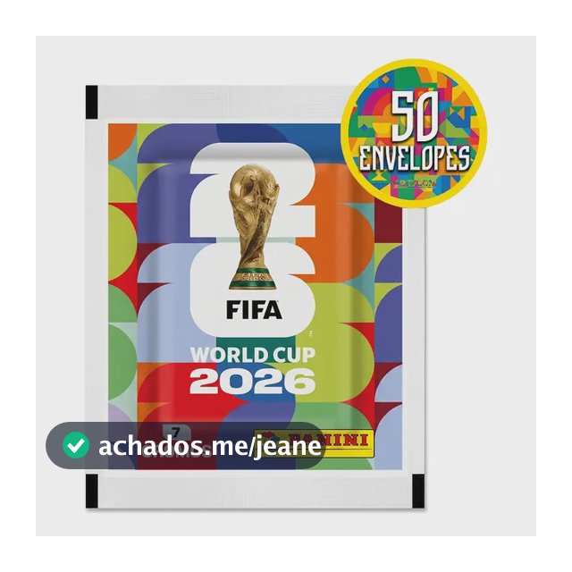 Kit 350 Figurinhas Do Álbum Copa Do Mundo 2026- 50 Envelopes