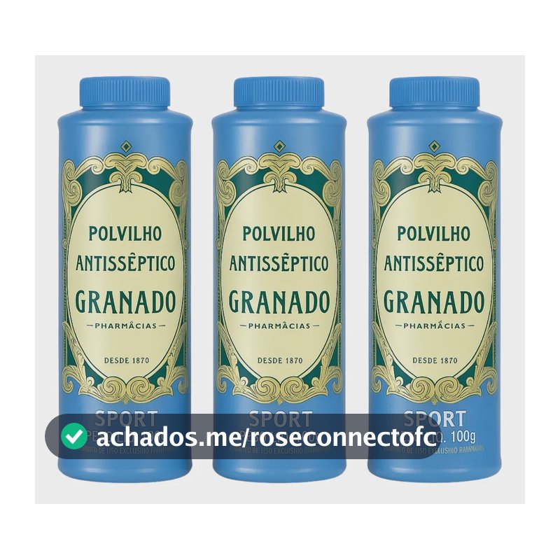 Kit 3 Polvilho Talco Pés Axilas Granado Sport 100g Original