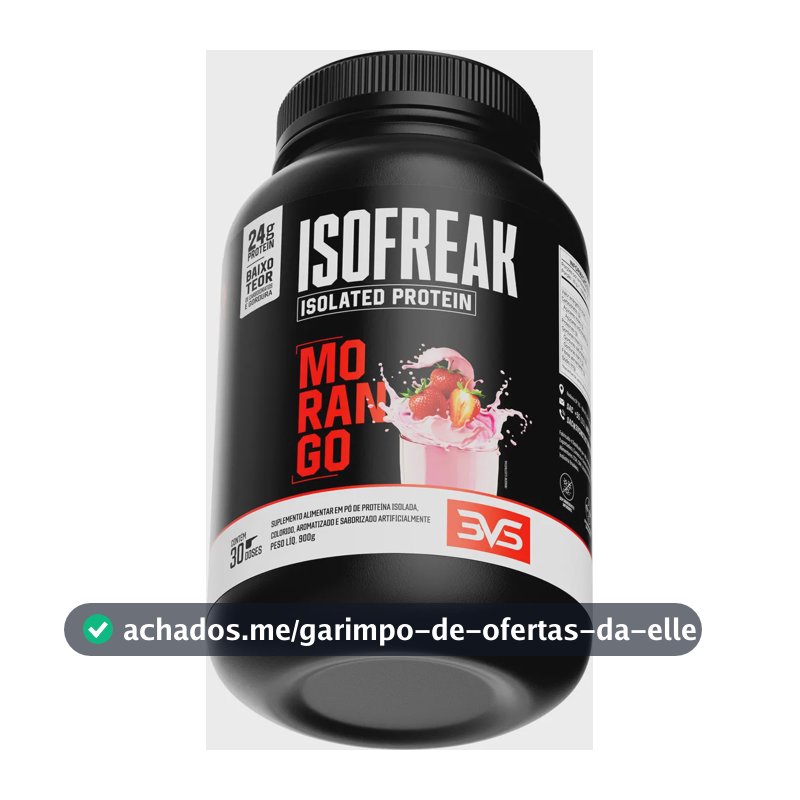 Whey Isolado Isofreak 900g Sabor Morango - Fórmula Avançada Com 24g De Proteína Por Dose