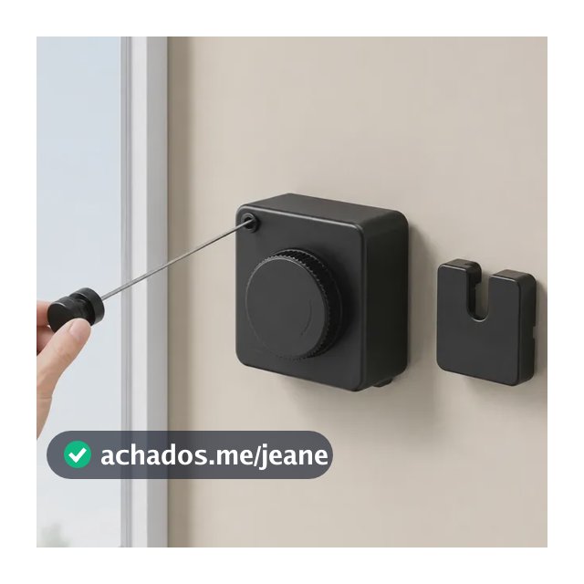 Heemli Varal Retrátil De Parede Para Roupas Interno Preto