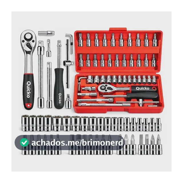 Kit Ferramentas 46 Peças Com Soquetes e Chaves Para Carro e Casa
