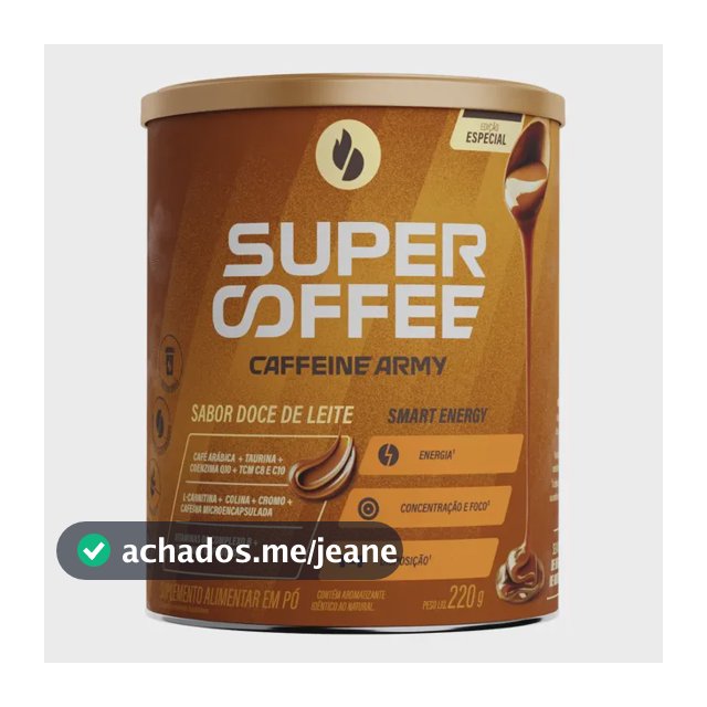 Cafeína Caffeine Army Supercoffee Classic Size em pó sabor Doce de leite x 220g