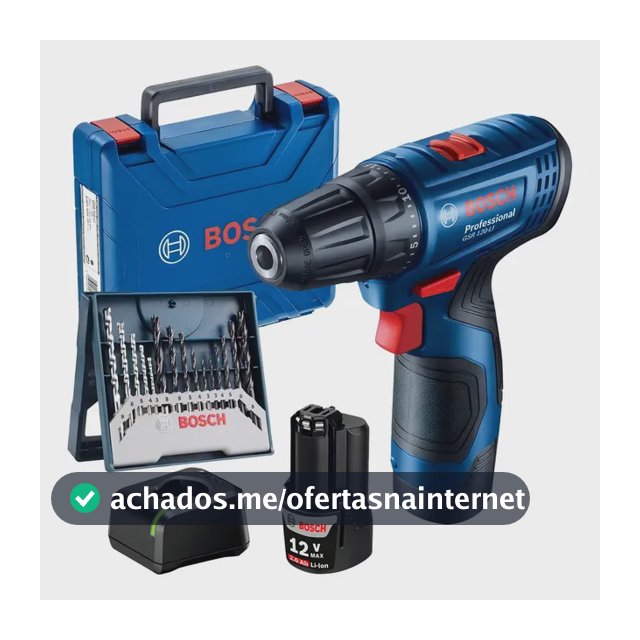 Parafusadeira Furadeira Bateria Gsr120-li Com Kit 15 Brocas Bosch