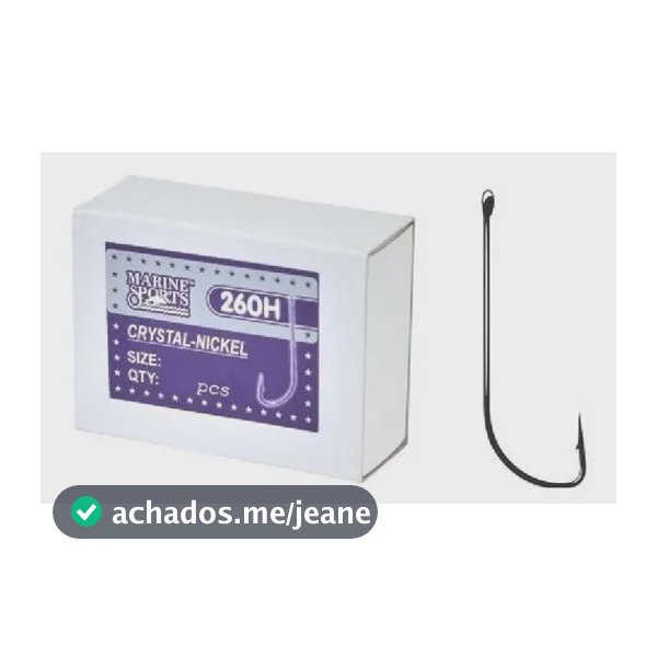 Anzol Marine Sports 260h N° 6 Nickel - 100 Peças