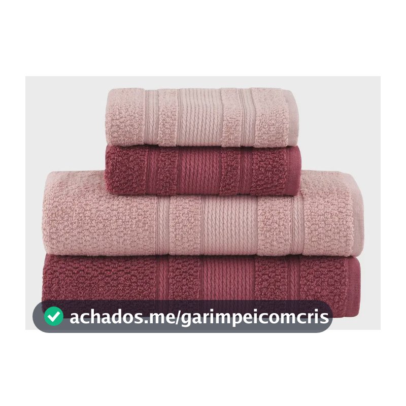Jogo de Toalhas Buddemeyer Bella Extra Soft Banho Rosa/Rosa Claro 4 peças