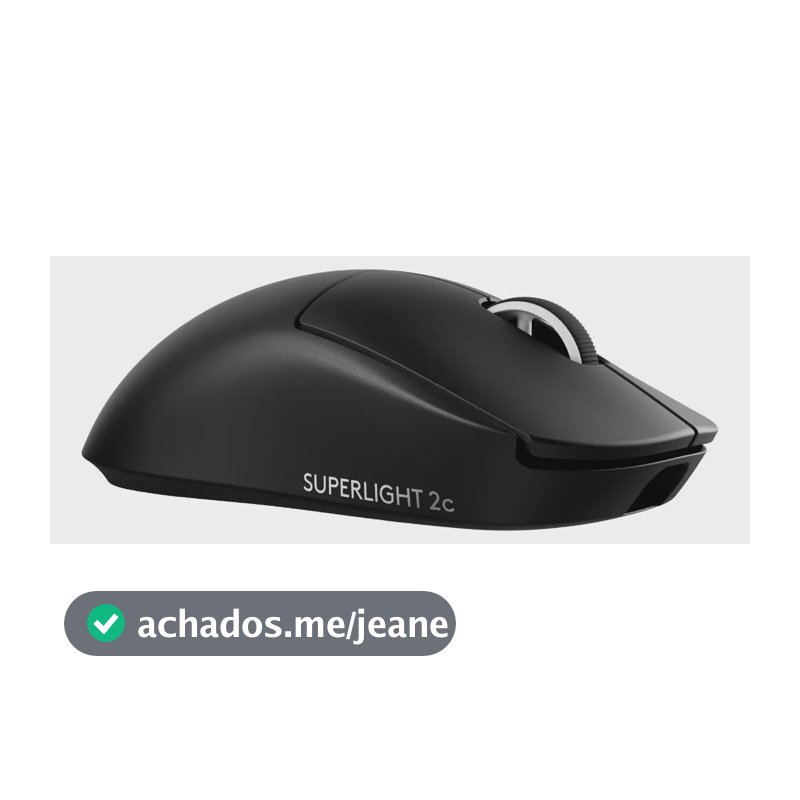 Mouse Gamer sem fio Logitech G PRO X SUPERLIGHT 2c, 5 botões, 51g, sensor 44K DPI, atualização de até 8 kHz, PC/Mac - Preto