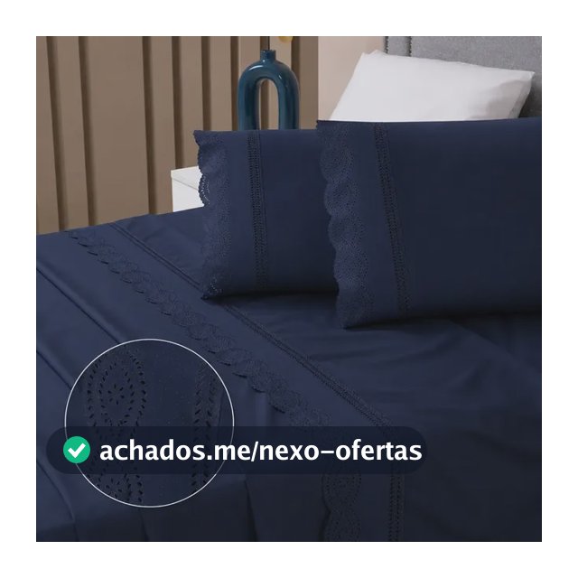 Jogo De Lençol 400 Fios Queen Micropercal 3 Pçs Toque Macio