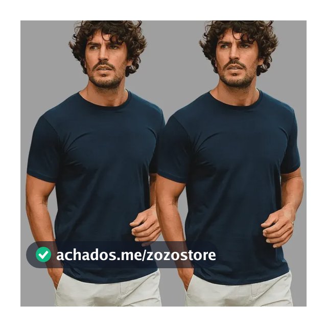 Kit 2 Camiseta Masculina Leve Básica Algodão Egípcio Vicenza