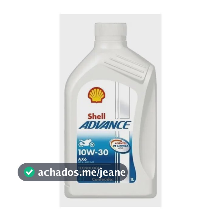Óleo Shell 10w30 Moto 4t Advance Ax6 Semi Sintético 1 L