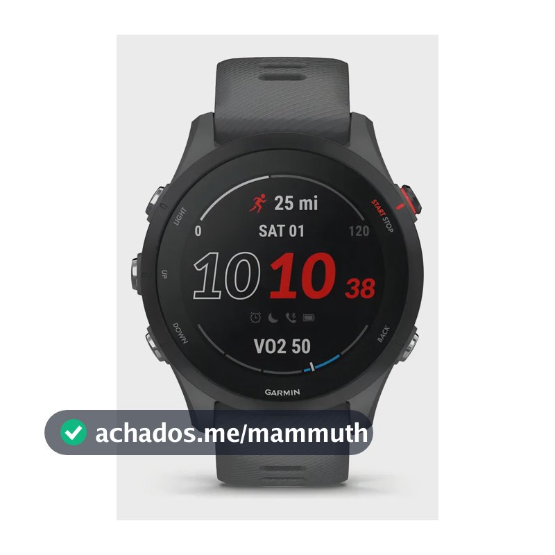 Relógio Garmin 255 Forerunner Cinza Novo Original Preto