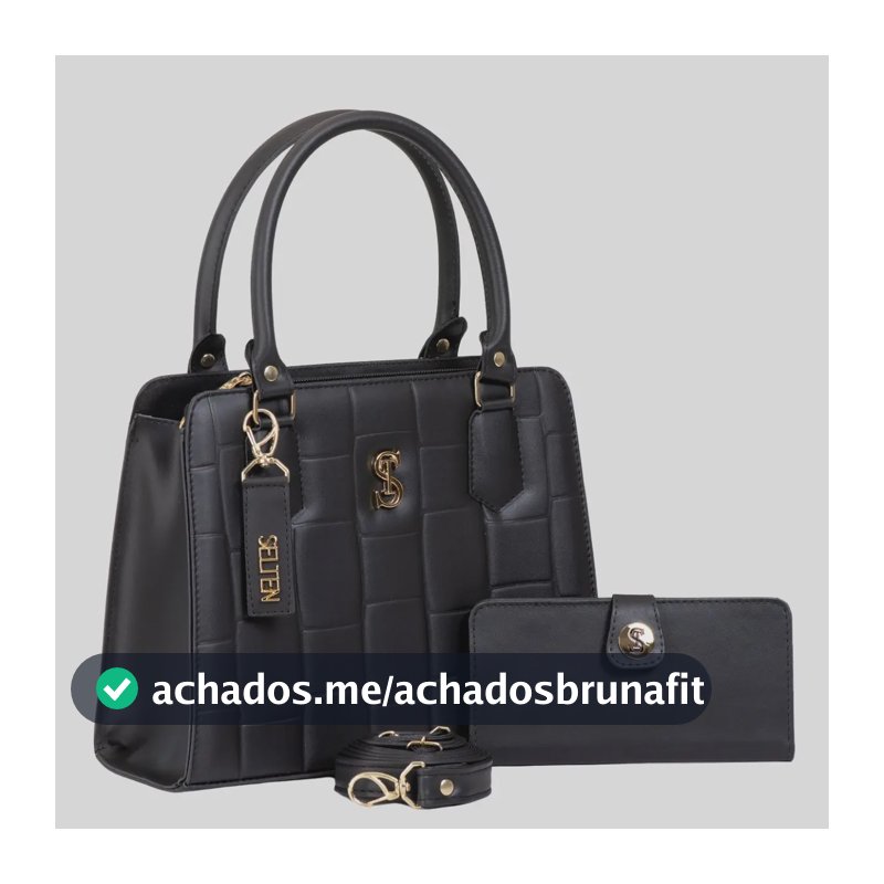 Bolsa E Carteira Feminina Media Lateral E Transversal Acambamento Dos Ferragens Ouro Cor Preto Desenho Do Tecido Lisa