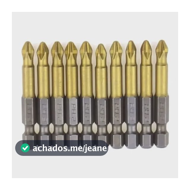 Kit Pontas Bit Antiderrapante Ph2 50mm Titânio 10 Pçs Ctpohr