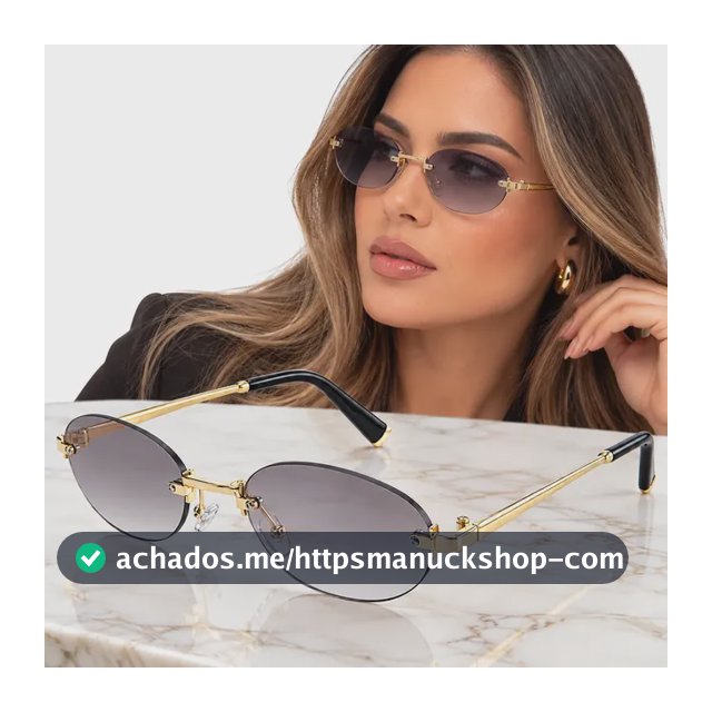 Óculos De Sol Saint Germain Oval Napoli Lente Azul Fumê Azul-claro Dourado