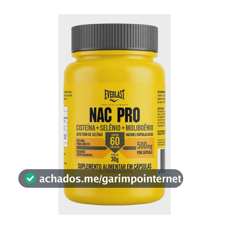 Nac Pro 500mg - Everlast Sem Sabor