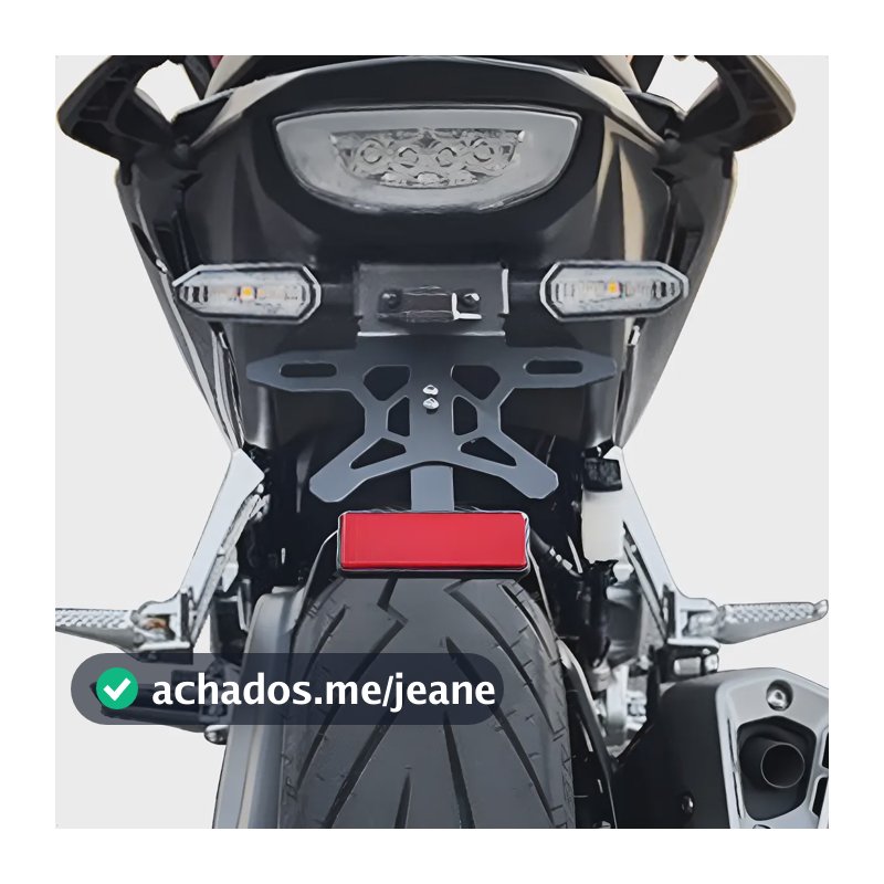 Eliminador De Rabeta Placa Fixo Cb 300f Twister Cb300f 23 24 Preto