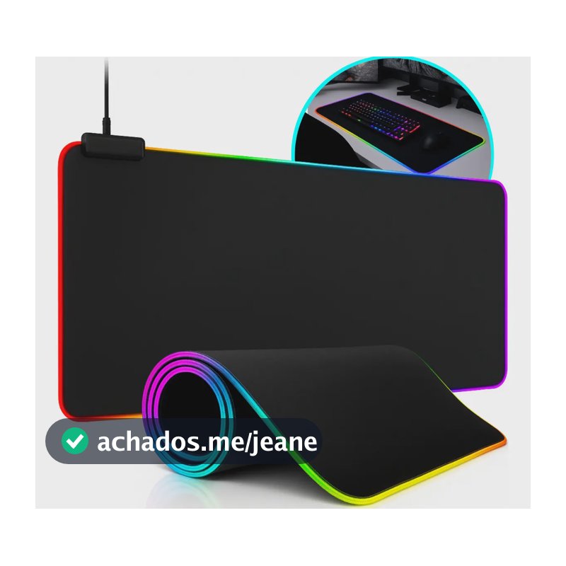 Mousepad Gamer Rgb 90x40cm Profissional Extra Grande Speed Usb Led Mousepad Colorido Desktop E Computador Alta Qualidade