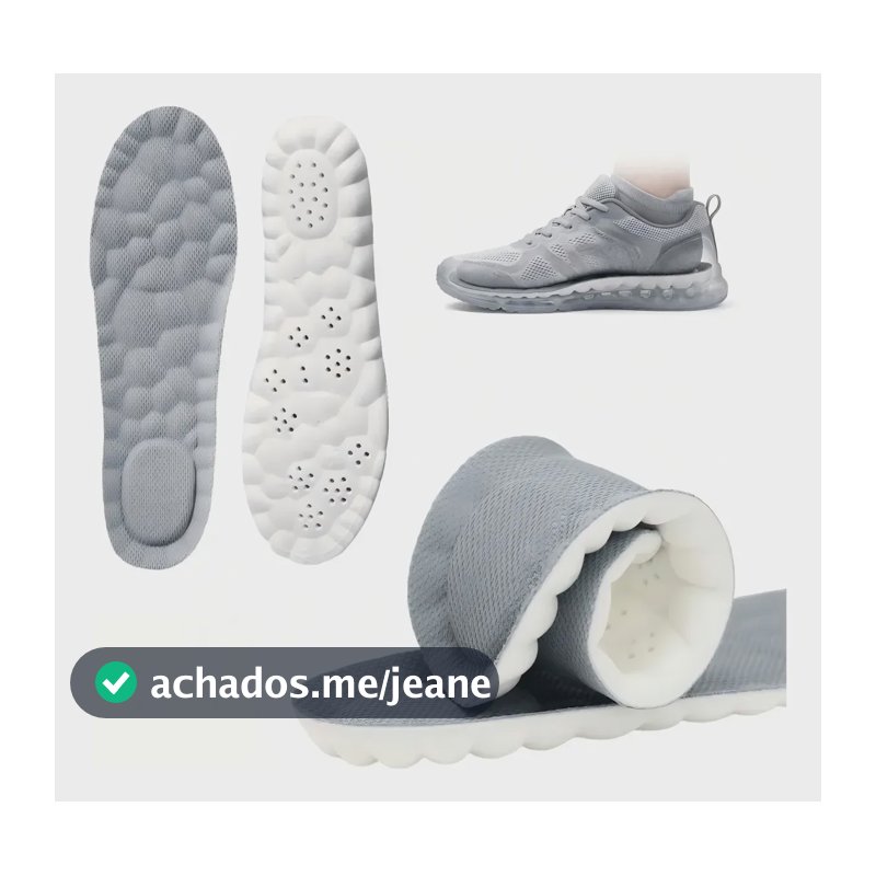 Palmilha De Altissimo Conforto 4d Tênis Sapatos Ortopédica 44-46 Um Par