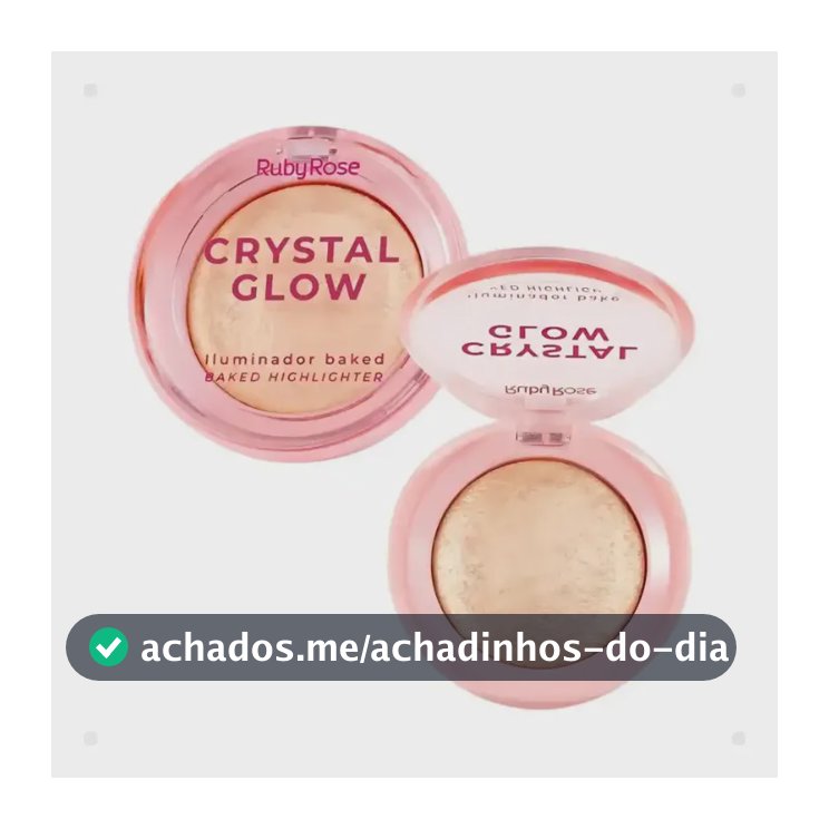 Ruby Rose Crystal Glow Iluminador Pó Brilho Radiante 6,5g Solar Flare