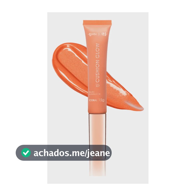 Blush Líquido Bt Cushion Glow Cor Coral Bruna Tavares