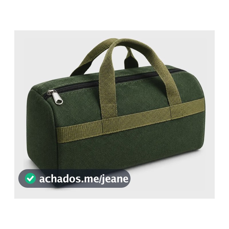 Bolsa De Ferramentas Multifuncional Em Lona Grossa Reforçada Verde-escuro