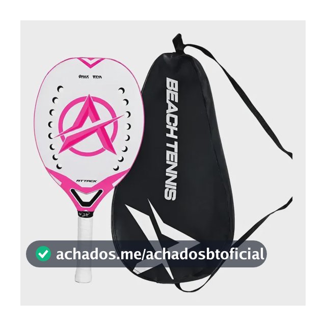 Raquete Beach Tennis Juvenil 2026  Leve  295g + Carbono 3k Rosa 2027