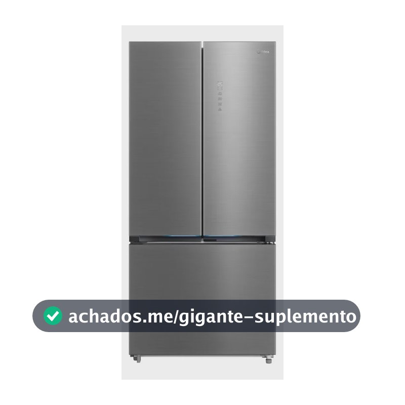 Geladeira Frost Free Multidoor 672l Inverter Cor Inox Midea RM905