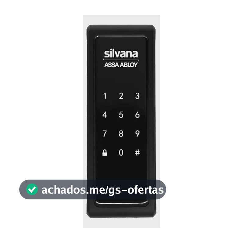 Fechadura Eletrônica Silvana Smart Lock Sdd200 Sobrepor Preta