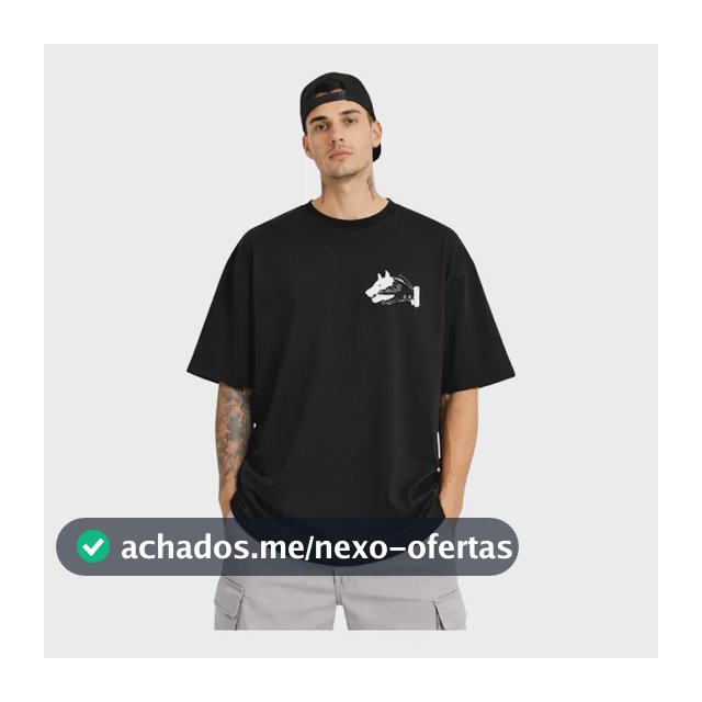 Camiseta Oversized Algodão Masculina Estampadas Estilosas Preto Megumi G