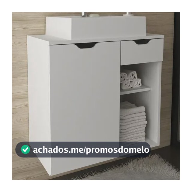 Gabinete Banheiro 1 Porta 1 Gaveta 60cm Multimóveis Vcr10085