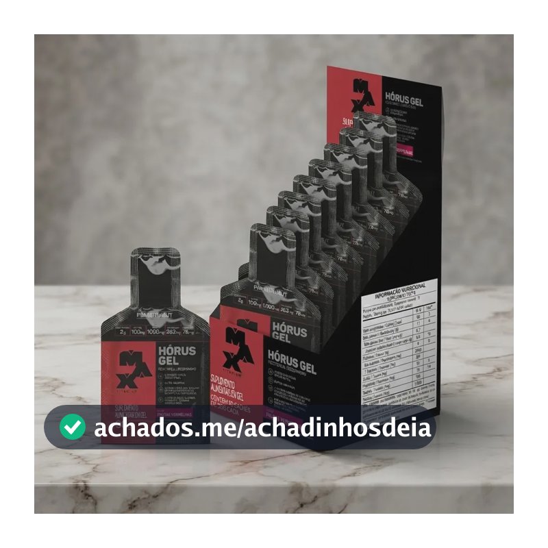 Horus Gel 10 Sachês 30g Pré Treino Workout 300g Max Titanium Sabor Frutas Vermelhas