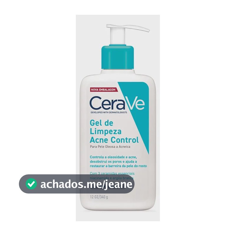Gel De Limpeza Acne Control Para Pele Oleosa 340g Cerave Oleosa Dia/noite
