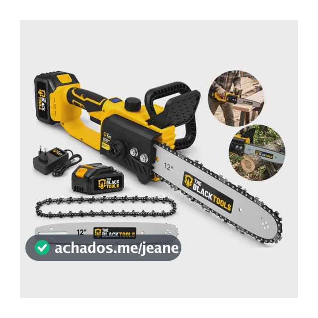 Moto Serra Elétrica 12 Polegadas a Bateria 21V Portátil Recarregável Profissional Para madeiral TCS21B The Black Tools