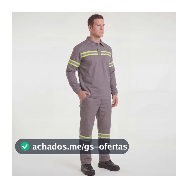 Kit 3 Conjuntos Brim Camisa E Calça Com Faixa Refletiva