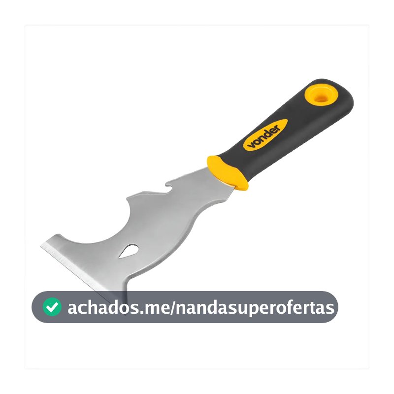 Espátula De Aço Inox 3 Cabo Emborrachado Multiuso Vonder