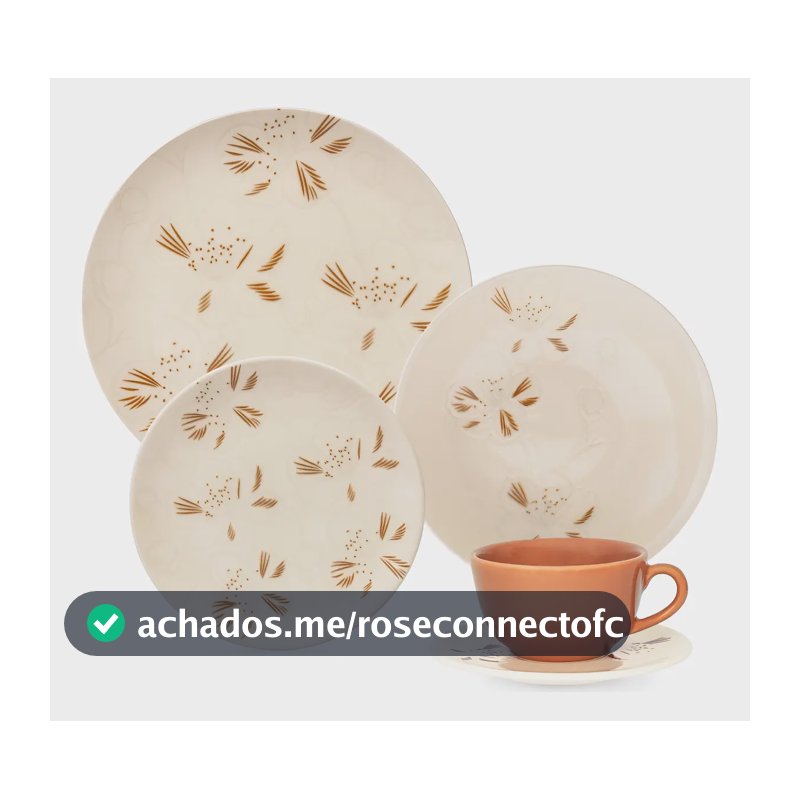 Aparelho De Jantar 20 Peças Unni Oxford Orquidea