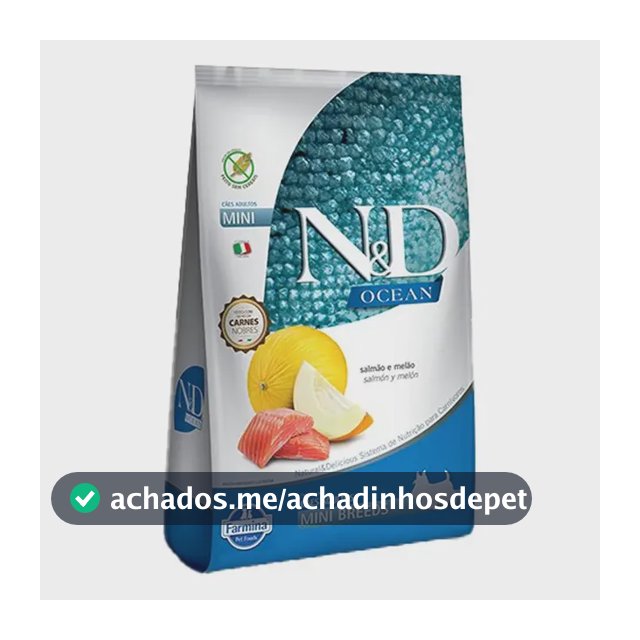 Ração Seca N&D Cão Adulto Pequeno Salmão e Melão 2,5kg
