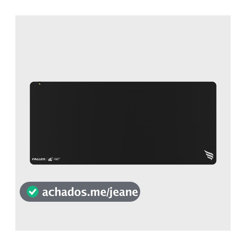 Mousepad Gamer Fallen Super Eco Pantera Estendido 90x40cm Preto Liso Clássico
