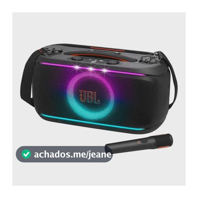 Caixa De Som Jbl Partybox On The Go 2 Preta Com Microfone