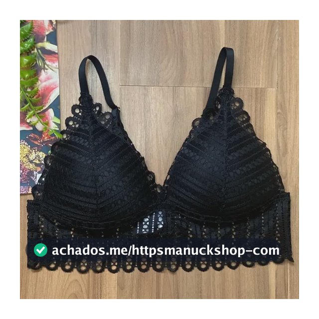 Cropped Feminino Melin Moda Top De Renda Com Bojo Fashion