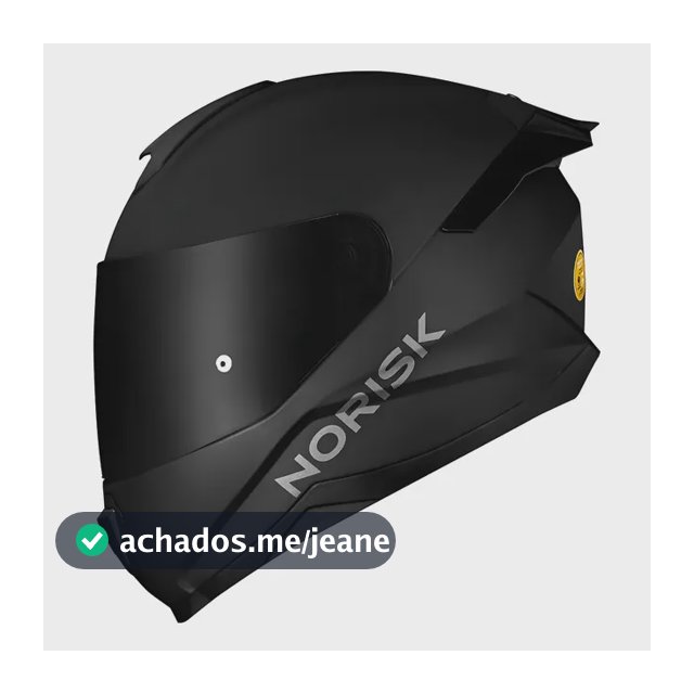 Capacete Norisk Razor C/ Viseira Fumê Spoiler Preto Fosco