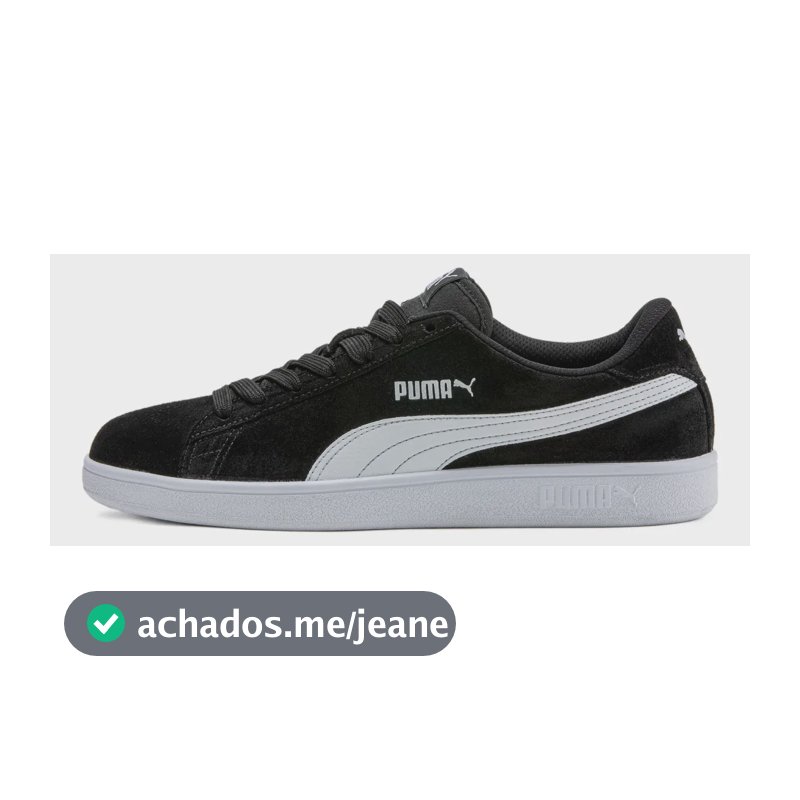 Tênis Smash V2 Puma Preto E Branco 39 Br