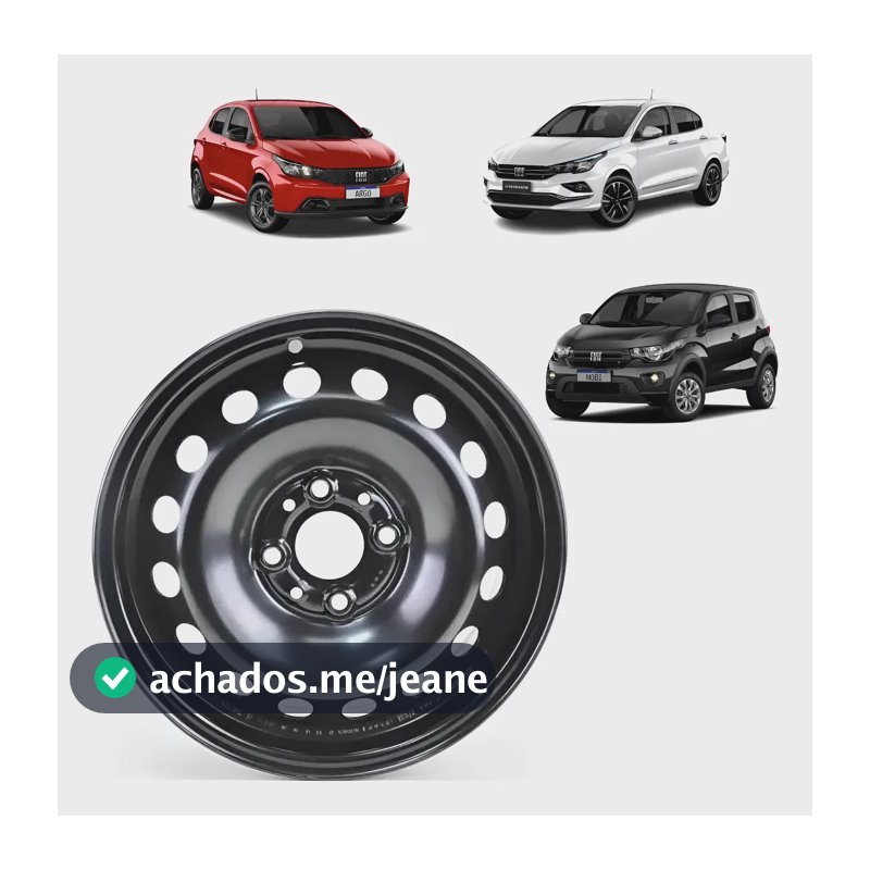 Roda Aro 14 Original Mopar Fiat Argo Palio Mobi Uno Cronos Preto