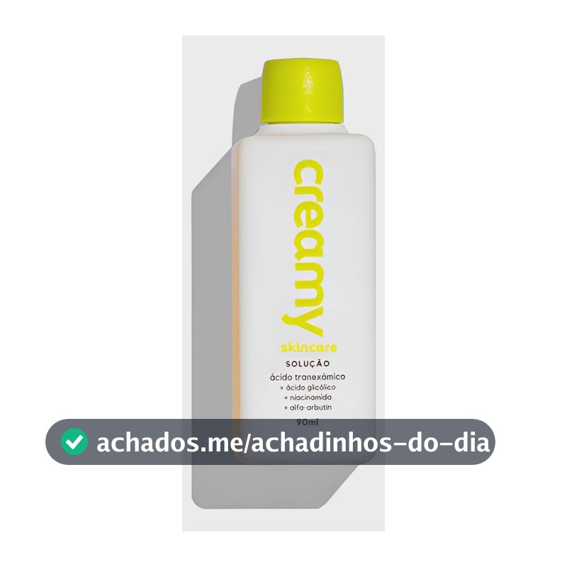 Creamy Skincare Ácido Tranexâmico 90ml Solução Clareadora Previne a Hiperpigmentação de Manchas Solares Trata Acne e Melasma Todos os Tipos de Pele Uso Noturno