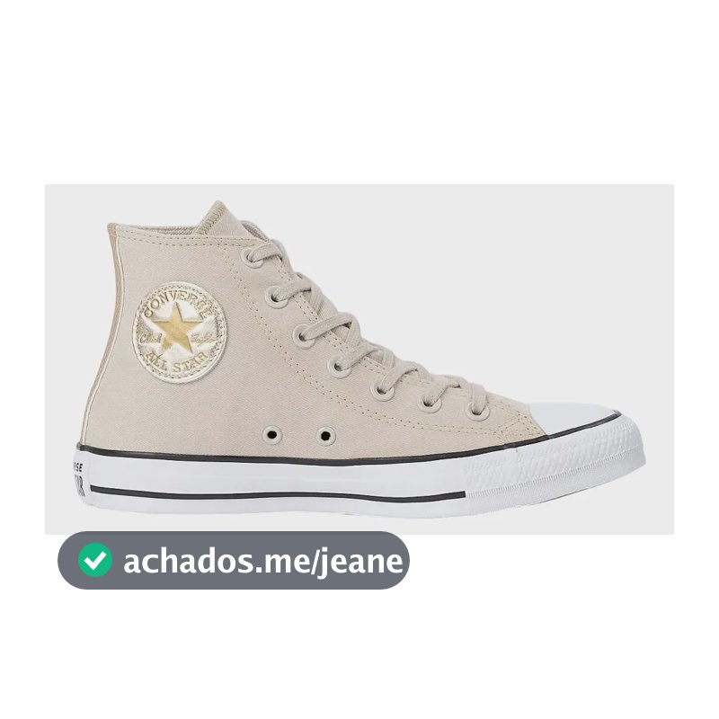 Tênis Cano Alto Converse All Star Chuck Taylor - Bege/dour Creme Liso 36 Br